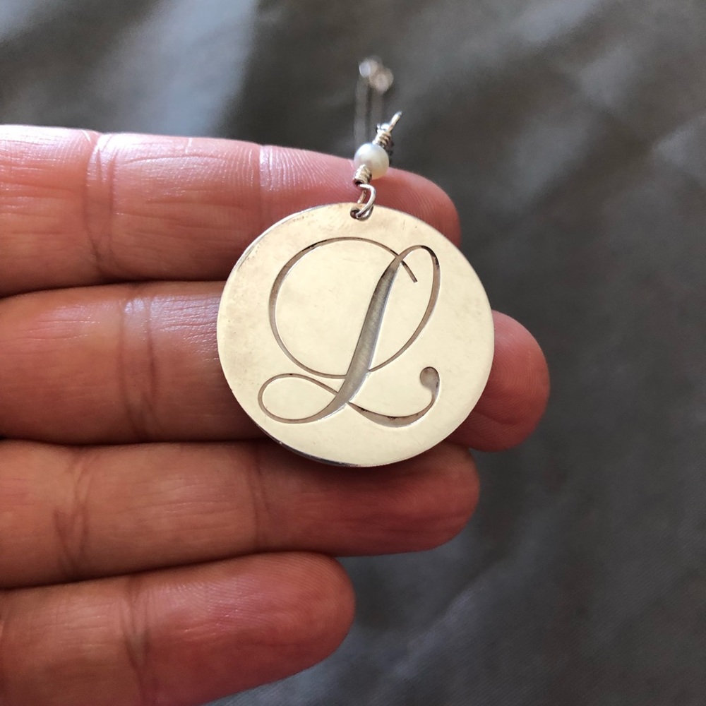 Sterling Silver ‘L’ Letter Charm and Chain